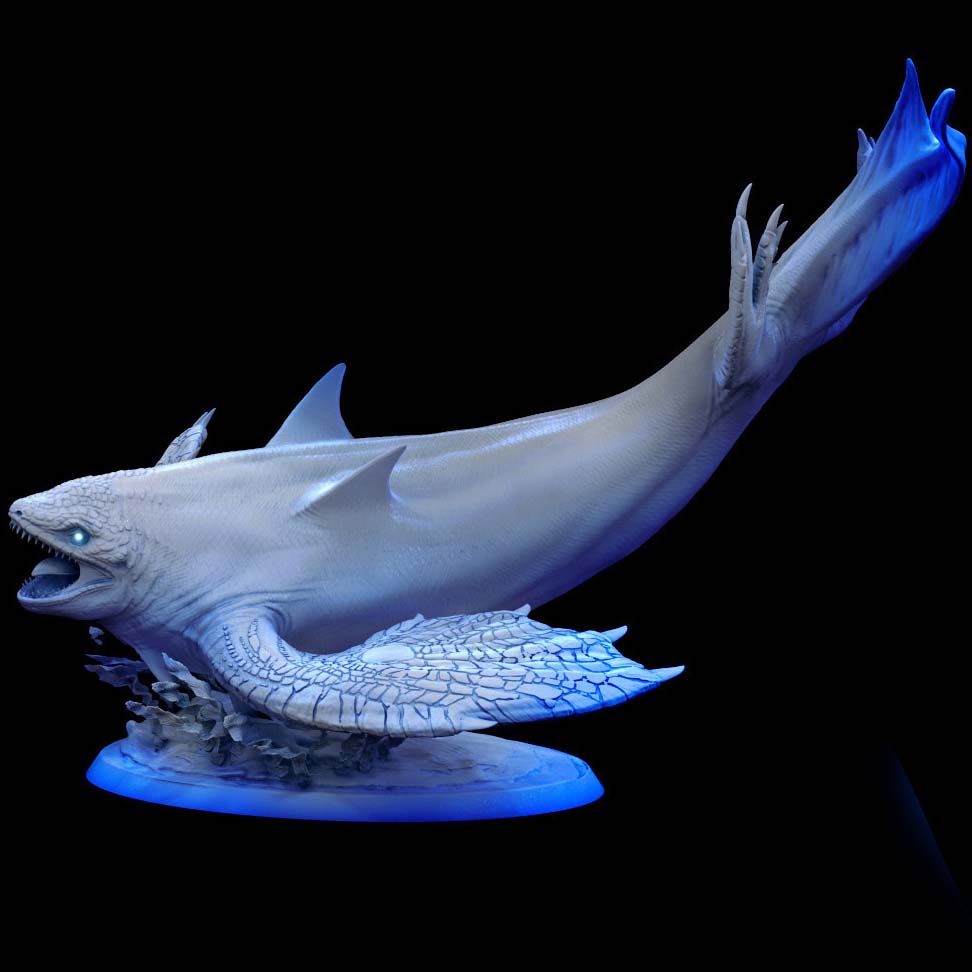 Primordial Orca - Pose 2 - by Mini Monster Mayhem- Tabletop RPG Miniature - Roleplaying 3D Printed Fantasy Mini