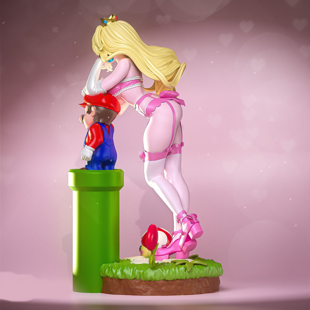 Princess Peach Sculpture(75mm to 500mm) - Unassembled/Unpainted/3D Print