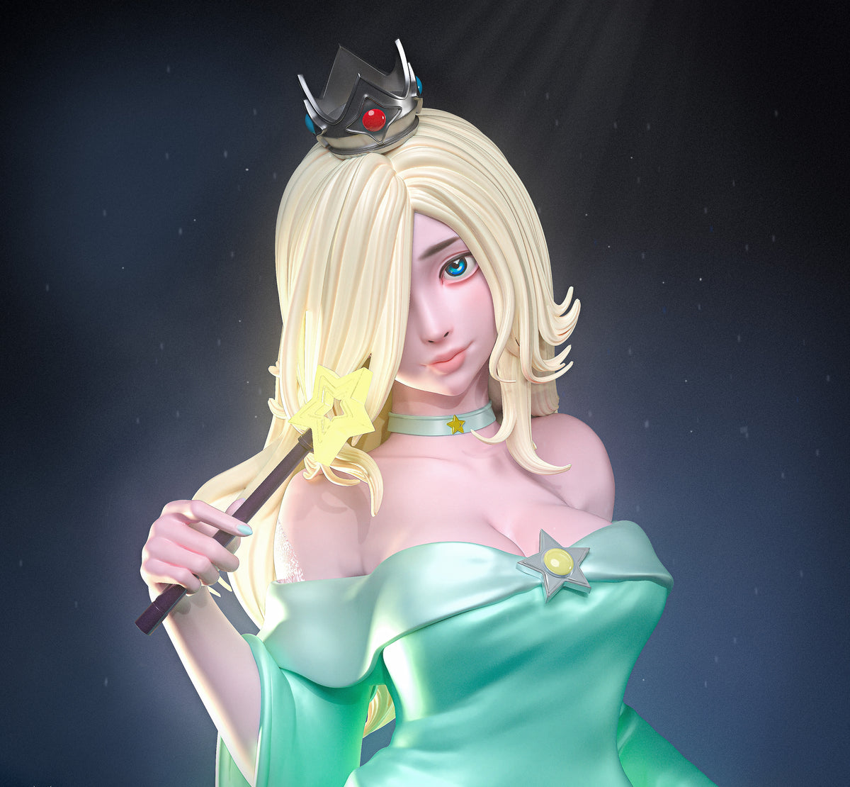 Princess Rosalina Sculpture(75mm to 500mm) - Unassembled/Unpainted/3D Print