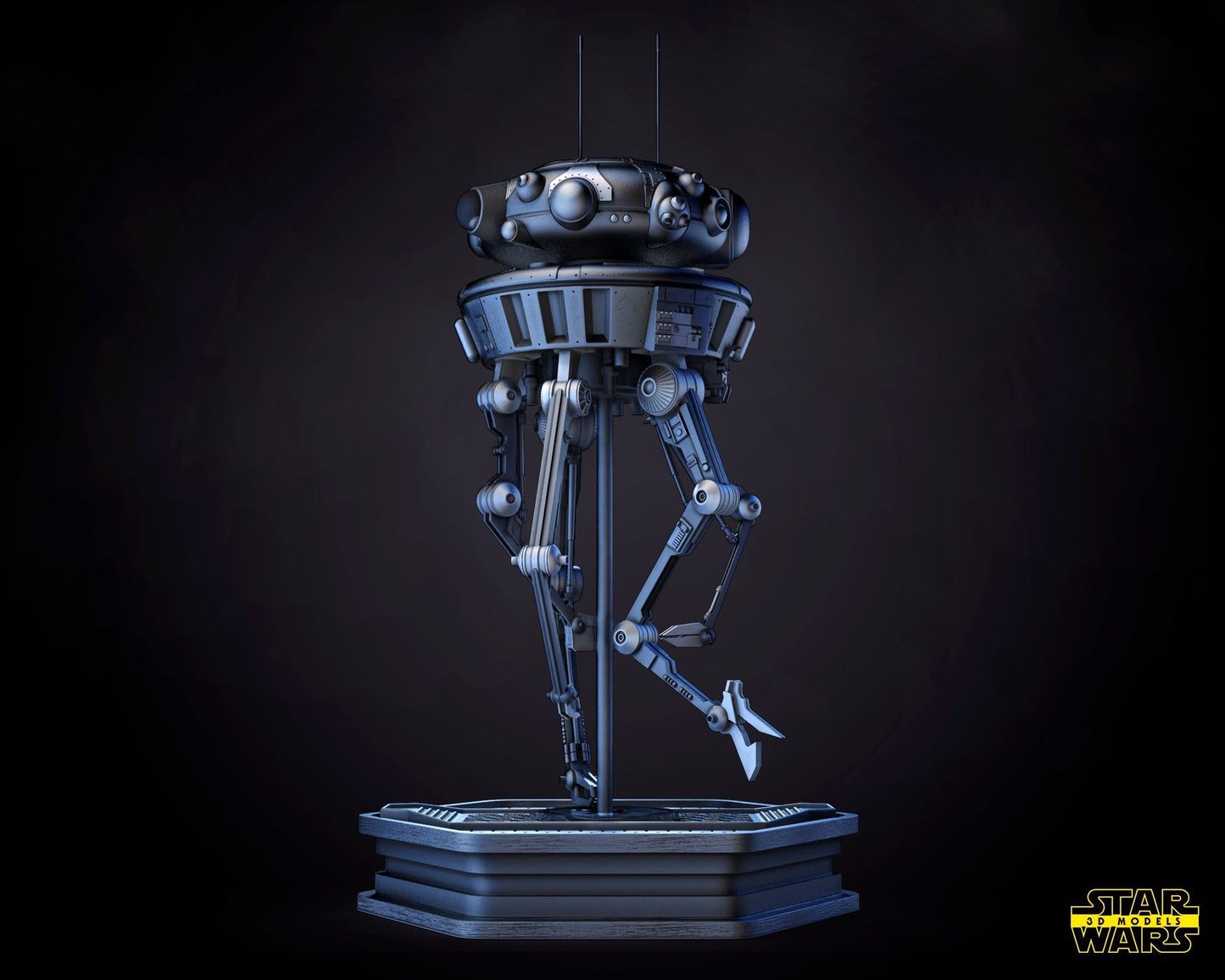 Probe Droid Sculpture - Star Wars - Dungeons and Dragons - by Star Wars 3D- Tabletop RPG Miniature - Roleplaying 3D Printed Fantasy Mini