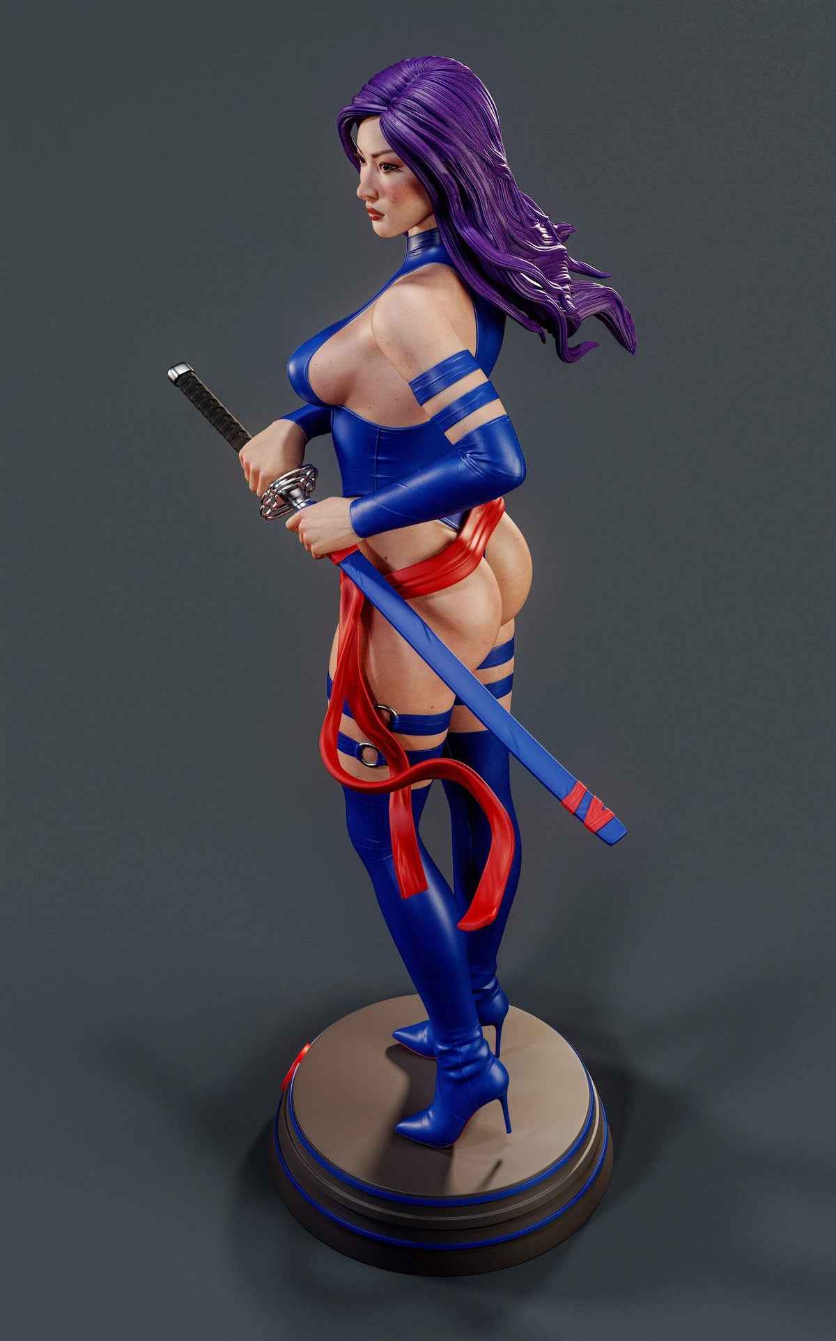 Psylocke Sculpture (75mm to 500mm) - Unassembled/Unpainted/3D Print