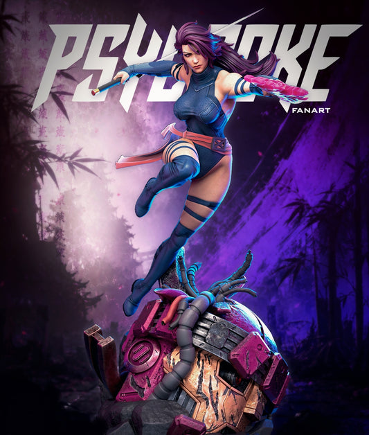 Psylocke Sculpture (75mm to 500mm)- Unassembled/Unpainted/3D Print