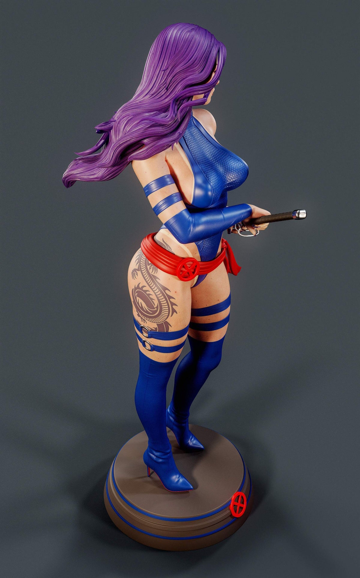 Psylocke Sculpture (75mm to 500mm) - Unassembled/Unpainted/3D Print