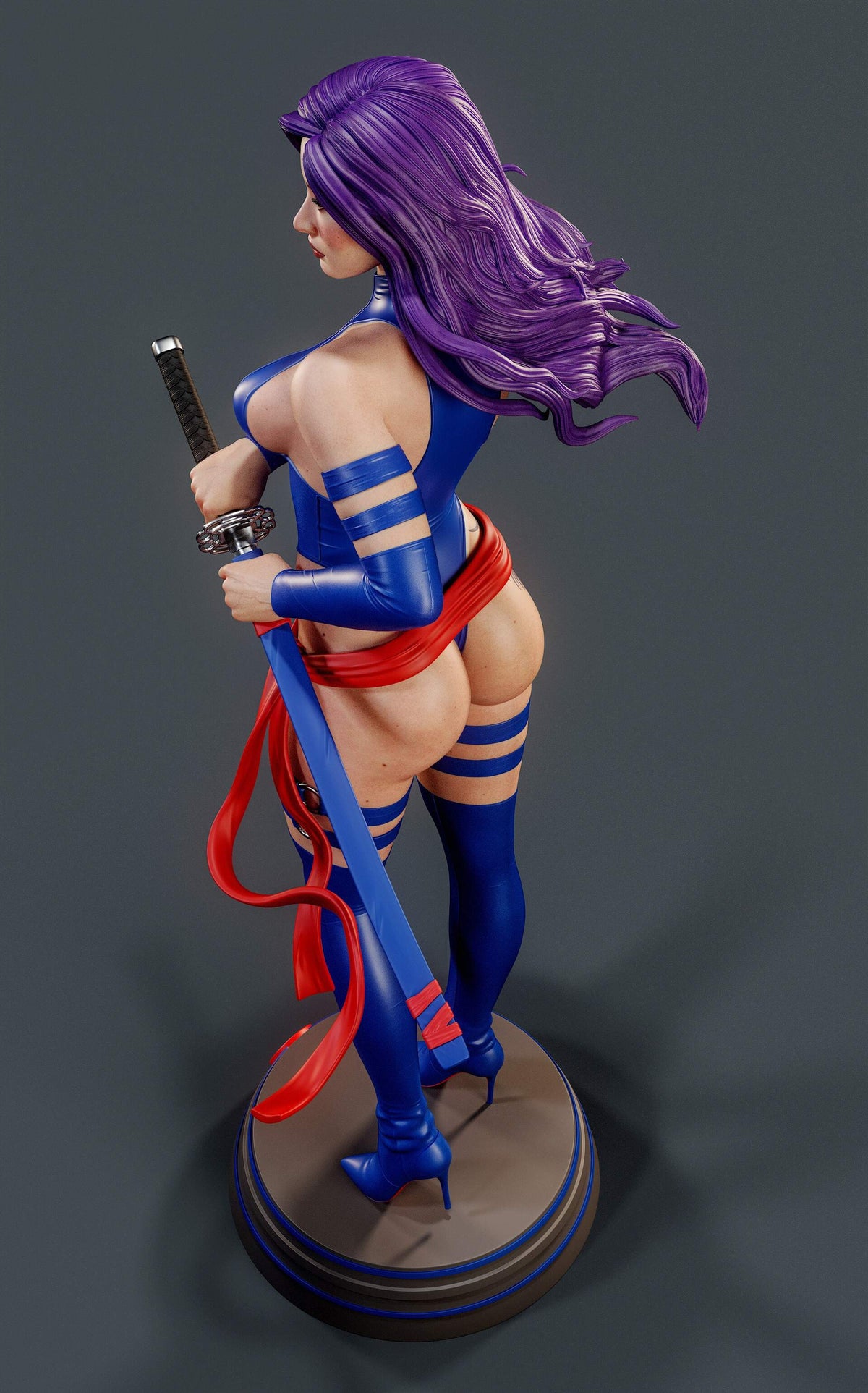 Psylocke Sculpture (75mm to 500mm) - Unassembled/Unpainted/3D Print