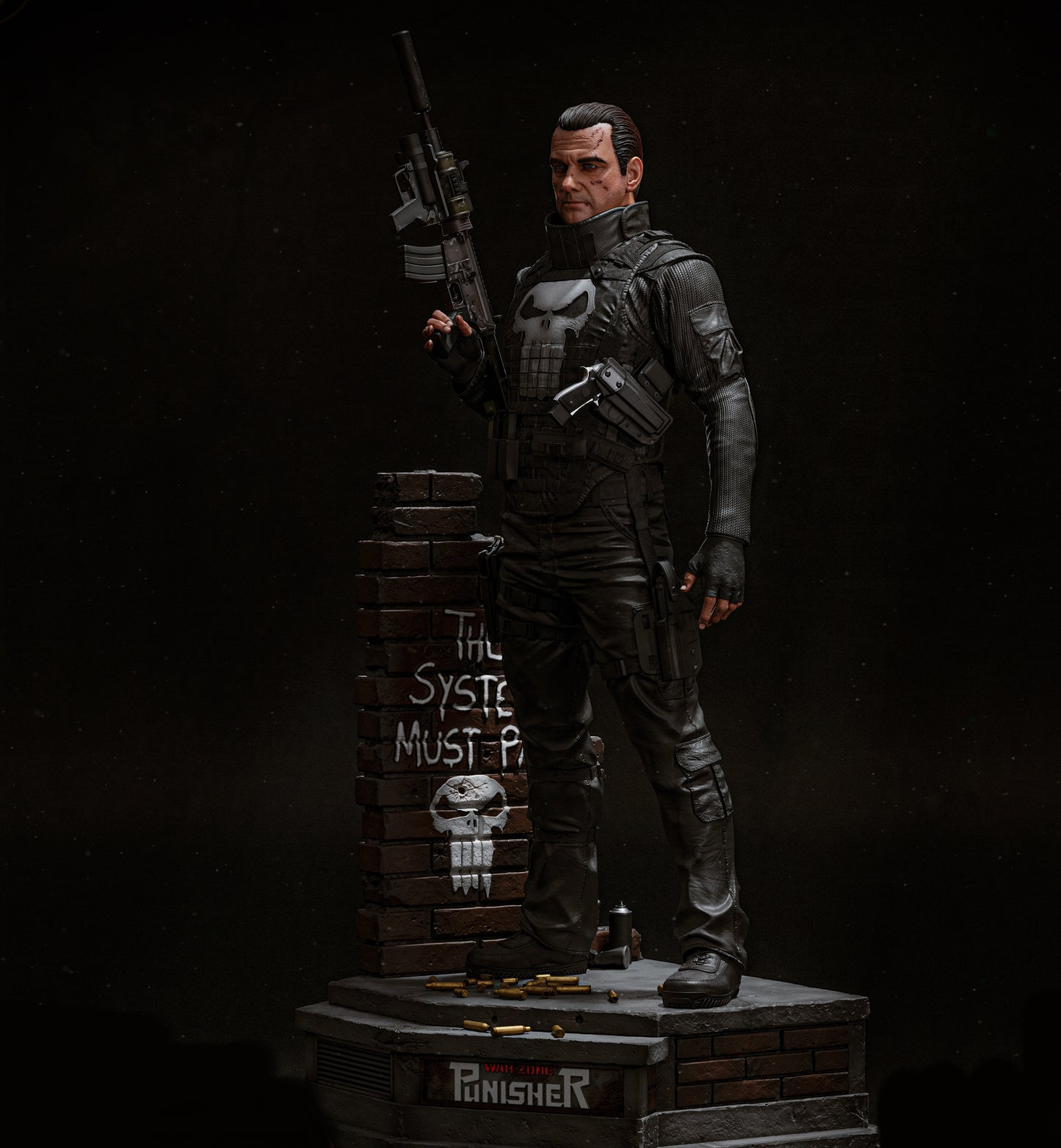 Punisher: War Zone Sculpture (75mm to 500mm) - Unassembled/Unpainted/3D Print