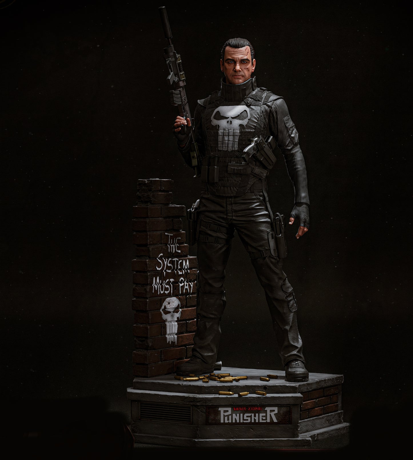 Punisher: War Zone Sculpture (75mm to 500mm) - Unassembled/Unpainted/3D Print