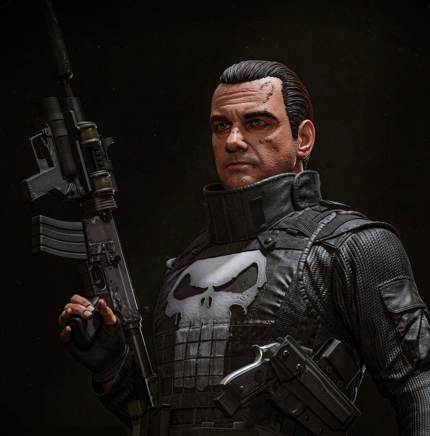 Punisher: War Zone Sculpture (75mm to 500mm) - Unassembled/Unpainted/3D Print