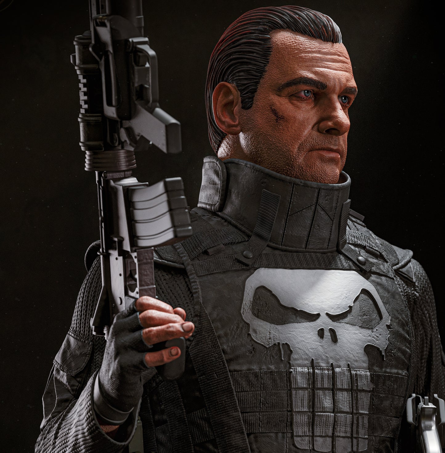 Punisher: War Zone Sculpture (75mm to 500mm) - Unassembled/Unpainted/3D Print