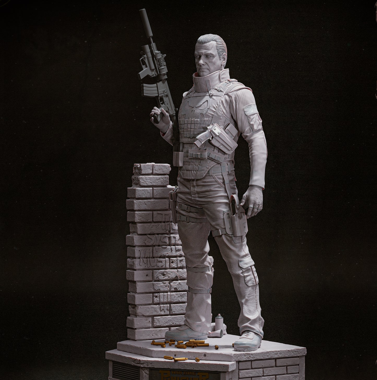 Punisher: War Zone Sculpture (75mm to 500mm) - Unassembled/Unpainted/3D Print
