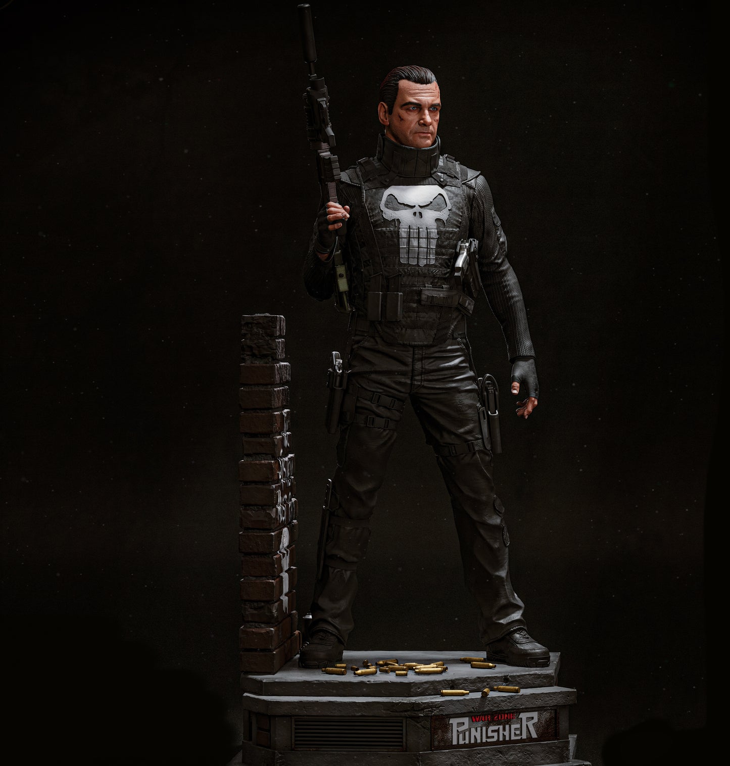 Punisher: War Zone Sculpture (75mm to 500mm) - Unassembled/Unpainted/3D Print