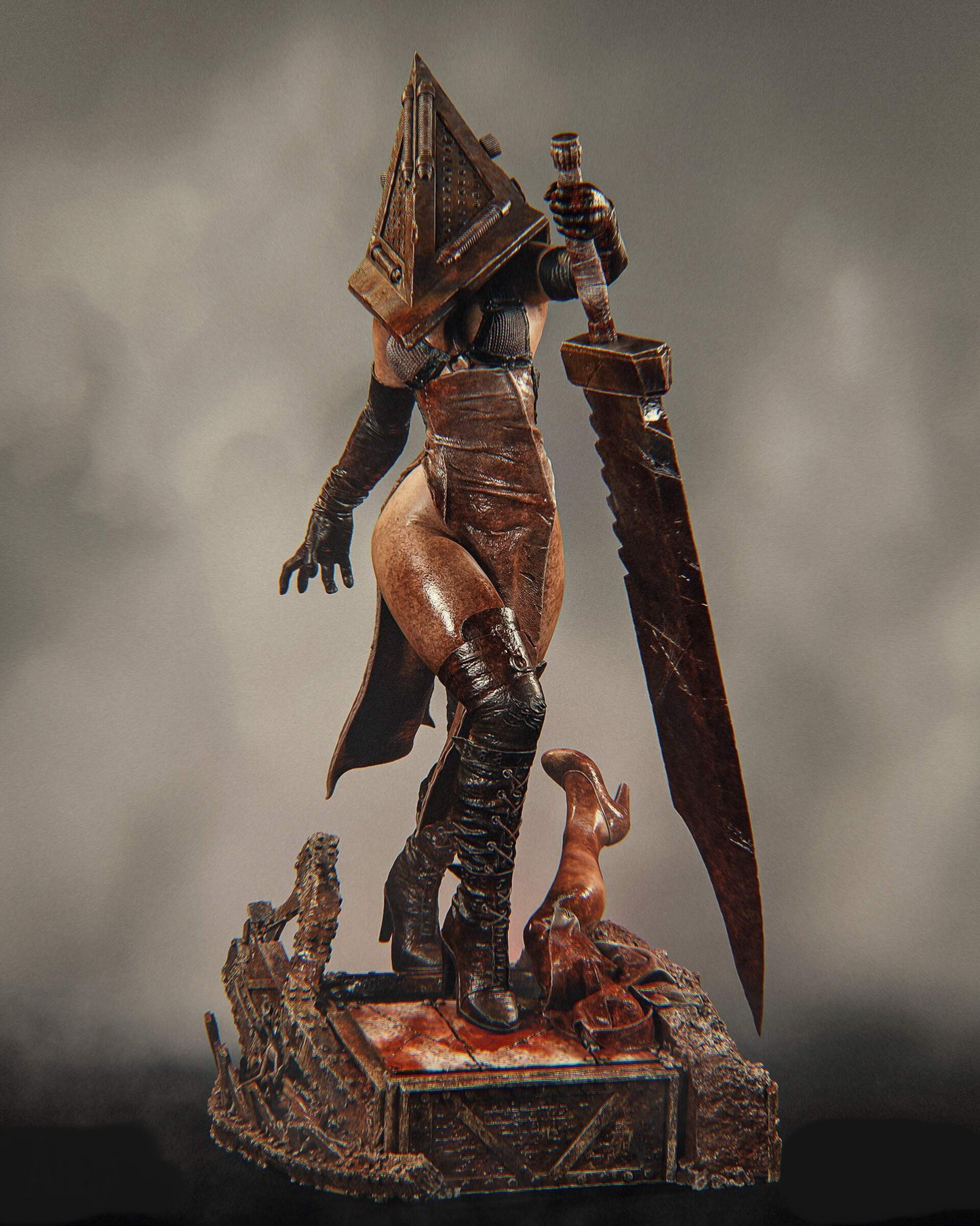 Pyramid Head Sculpture (75mm to 500mm) - Unassembled/Unpainted/3D Print