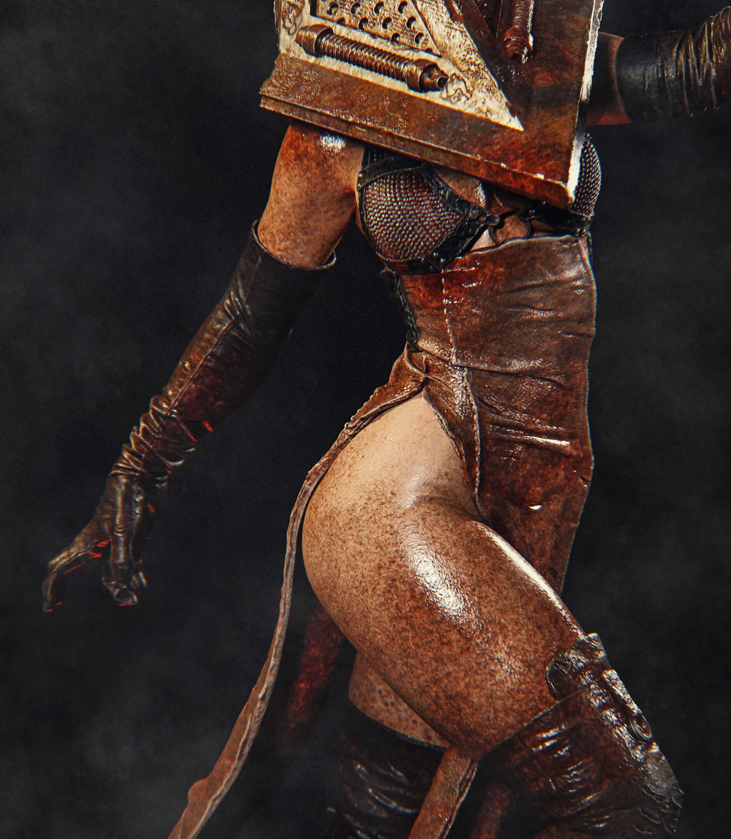 Pyramid Head Sculpture (75mm to 500mm) - Unassembled/Unpainted/3D Print