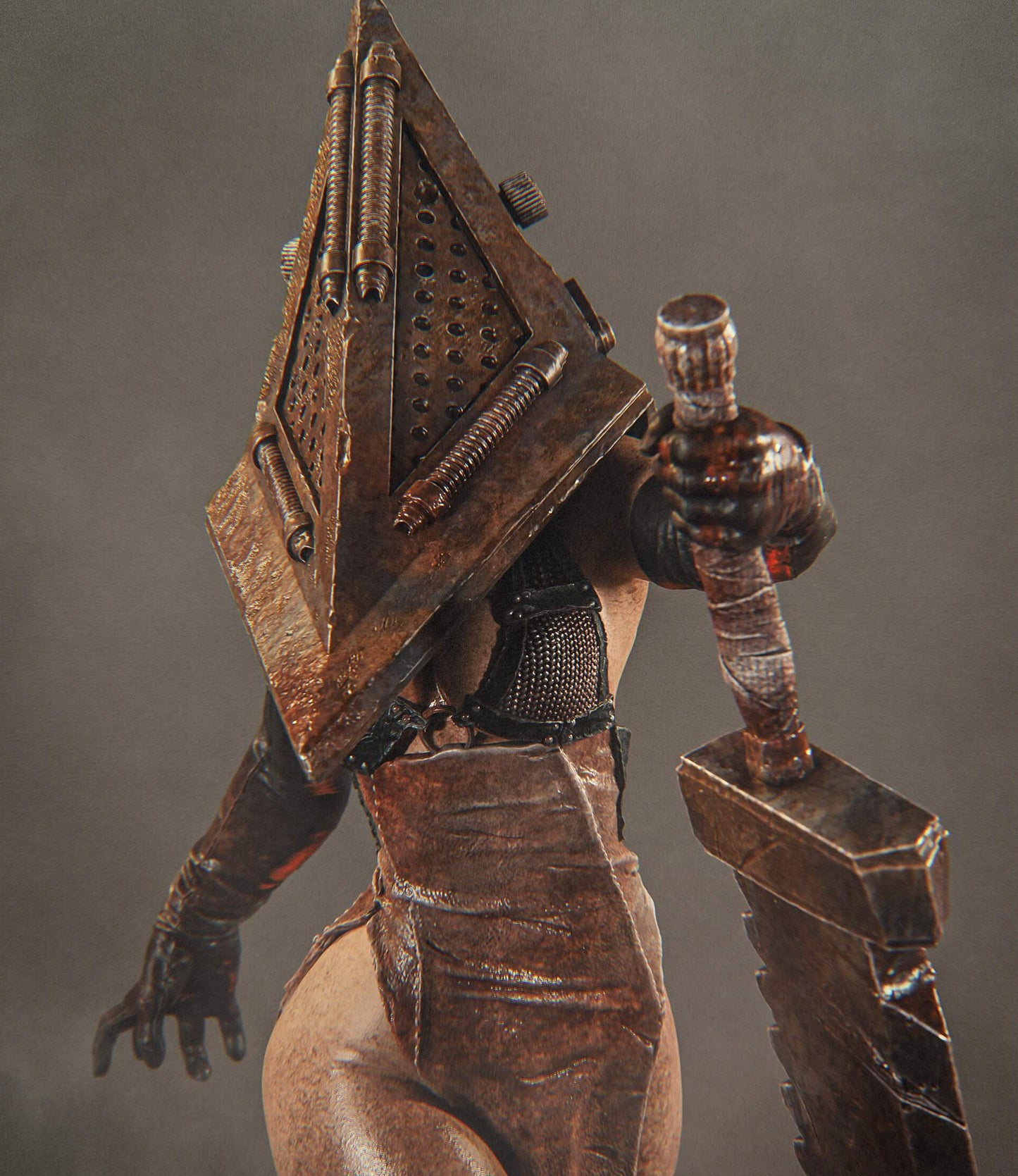 Pyramid Head Sculpture (75mm to 500mm) - Unassembled/Unpainted/3D Print