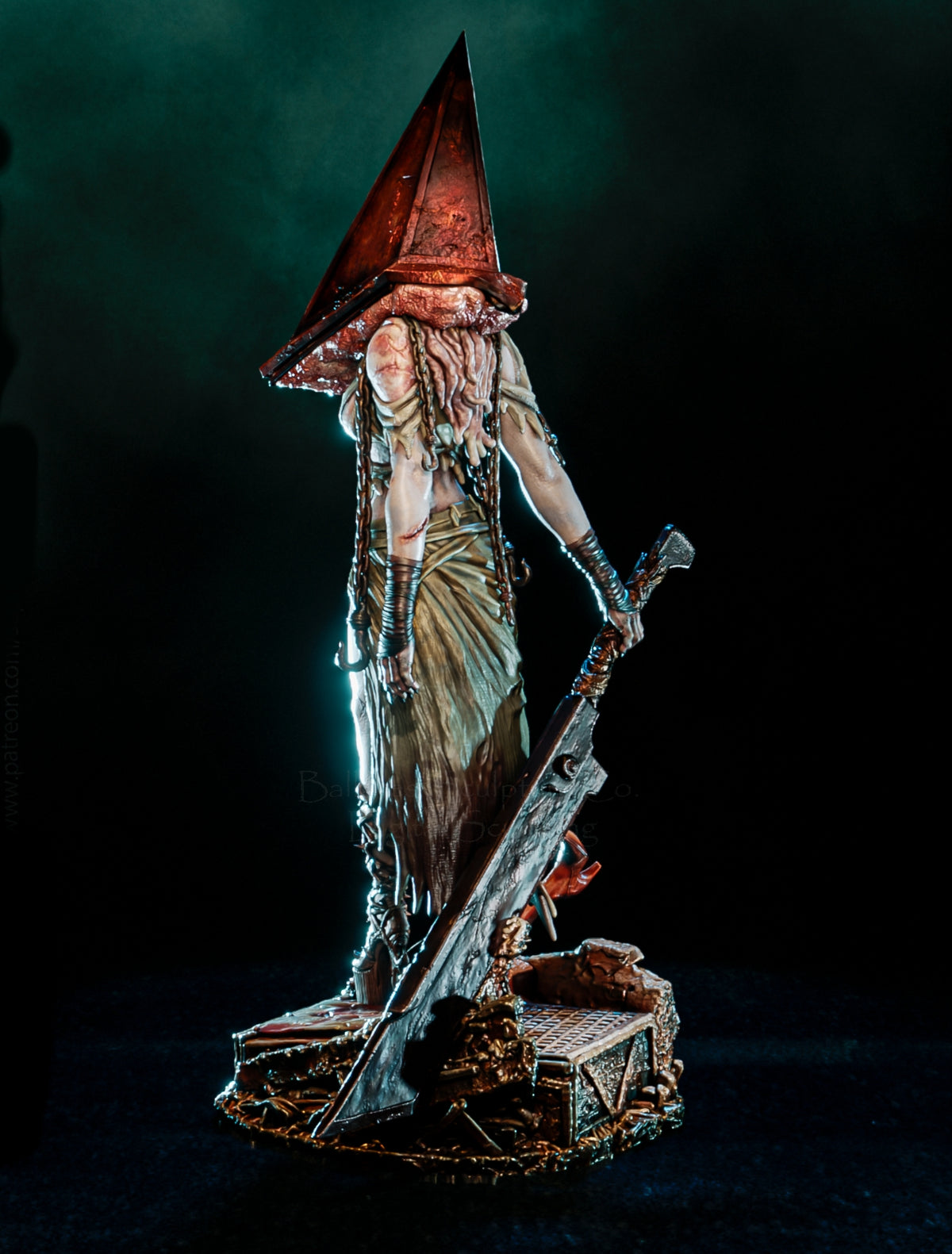 Female Pyramid Head Sculpture (75mm - 300mm) Unpainted / Unassembled / 3D Printed
