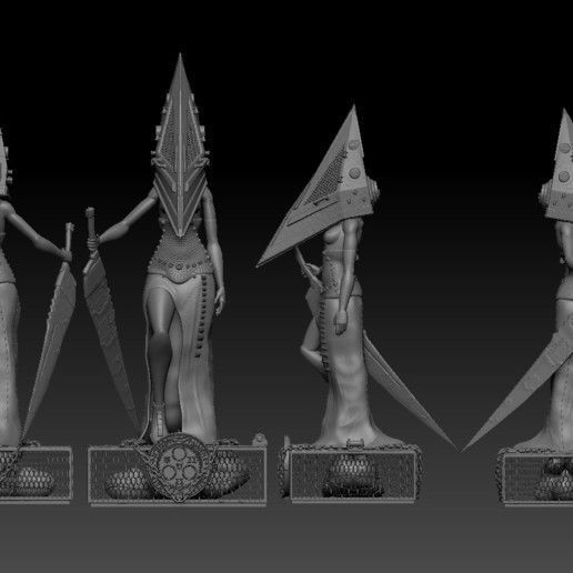 Female Pyramid Head - Silent Hill - by Dungeons and Dragons - Tabletop RPG Miniature - Roleplaying 3D Printed Fantasy Mini