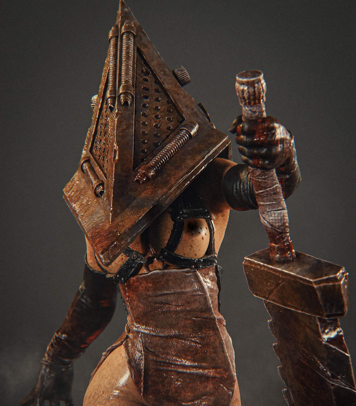 Pyramid Head NSFW Sculpture (75mm to 500mm) - Unassembled/Unpainted/3D Print