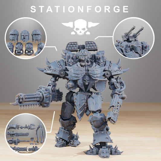 Pythonicus Defender Mk2 - War Constract - Compatible with Warhammer 40K - by Station Forge - Tabletop RPG Miniature - Roleplaying 3D Printed Fantasy Mini