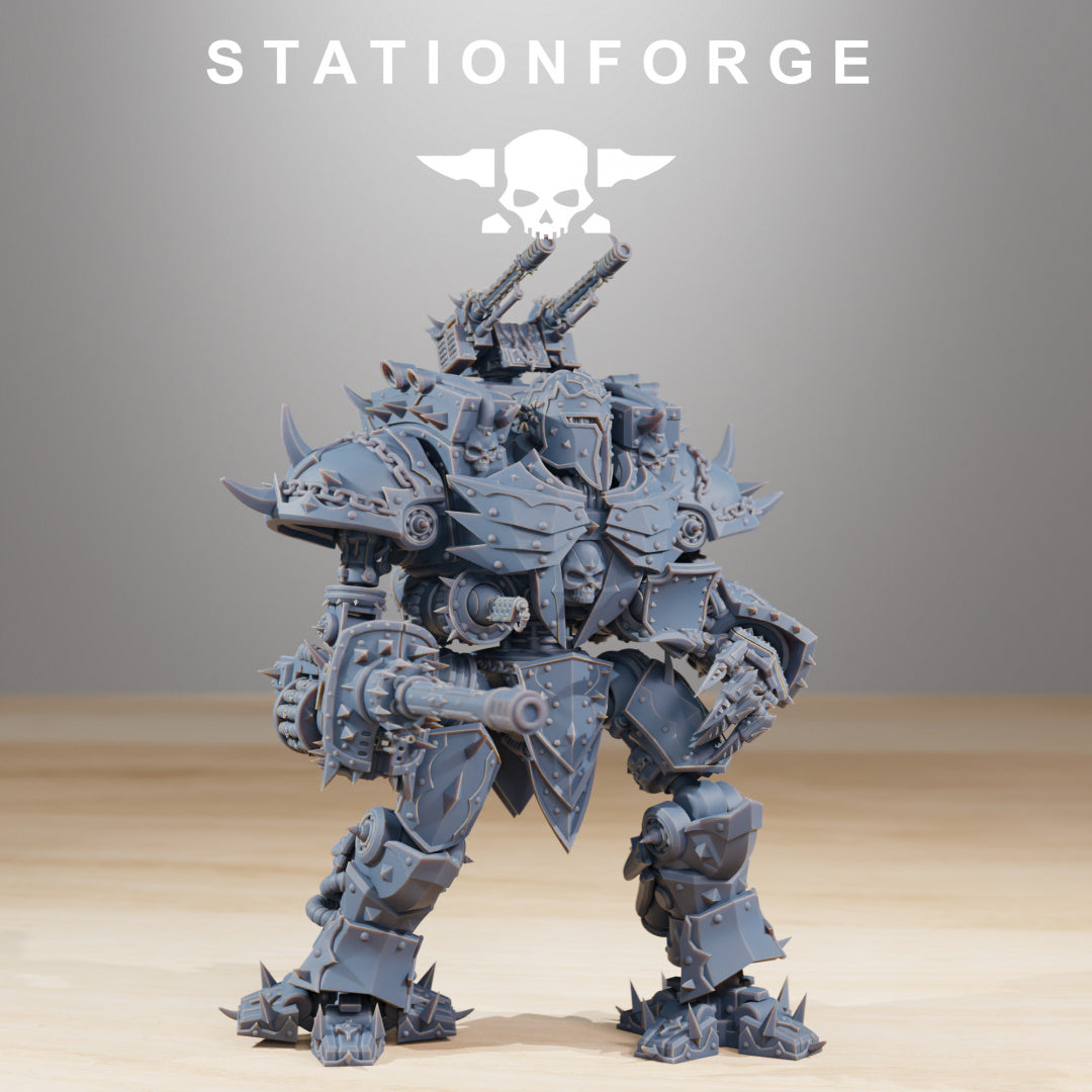 Pythonicus Defender Mk2 - War Constract - Compatible with Warhammer 40K - by Station Forge - Tabletop RPG Miniature - Roleplaying 3D Printed Fantasy Mini