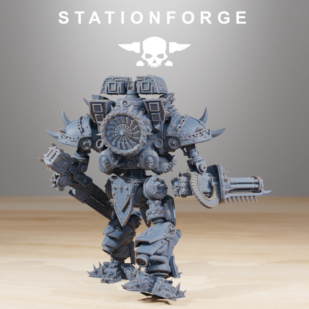 Pythonicus Defender Mk2 - War Constract - Compatible with Warhammer 40K - by Station Forge - Tabletop RPG Miniature - Roleplaying 3D Printed Fantasy Mini