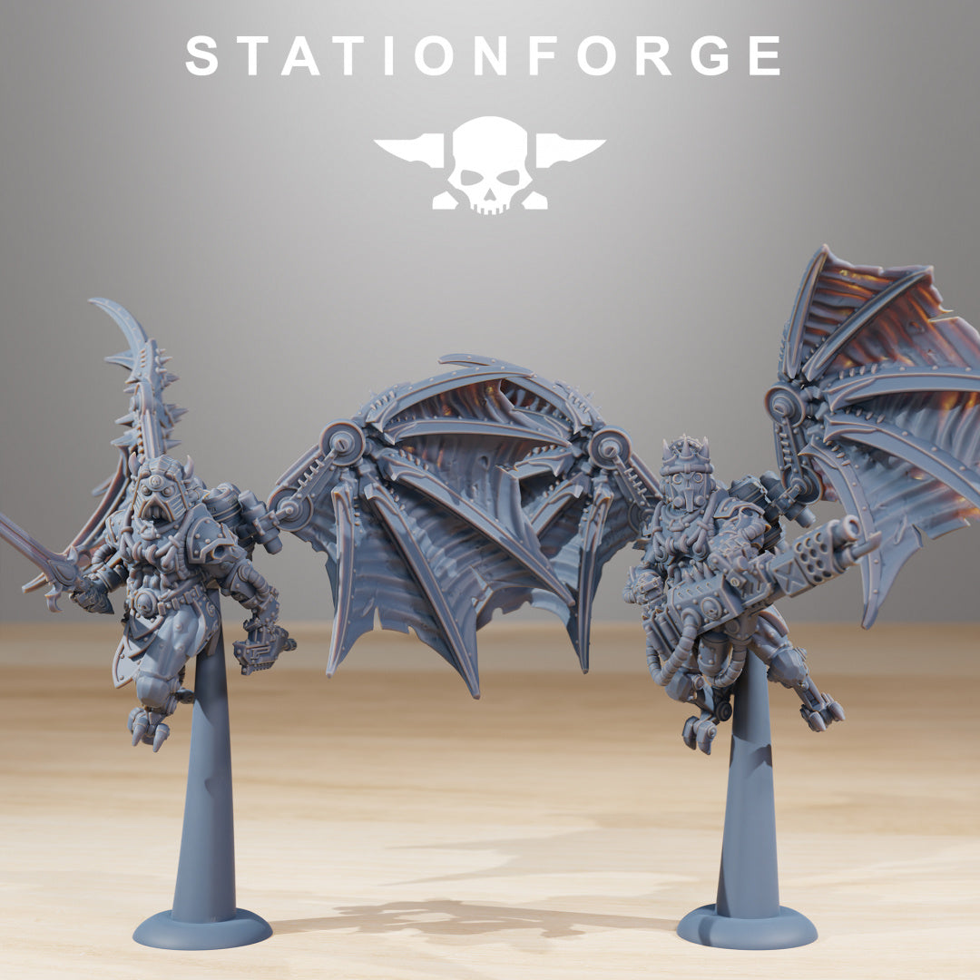 Pythonicus Flyers - Compatible with Warhammer 40K - by Station Forge - Tabletop RPG Miniature - Roleplaying 3D Printed Fantasy Mini