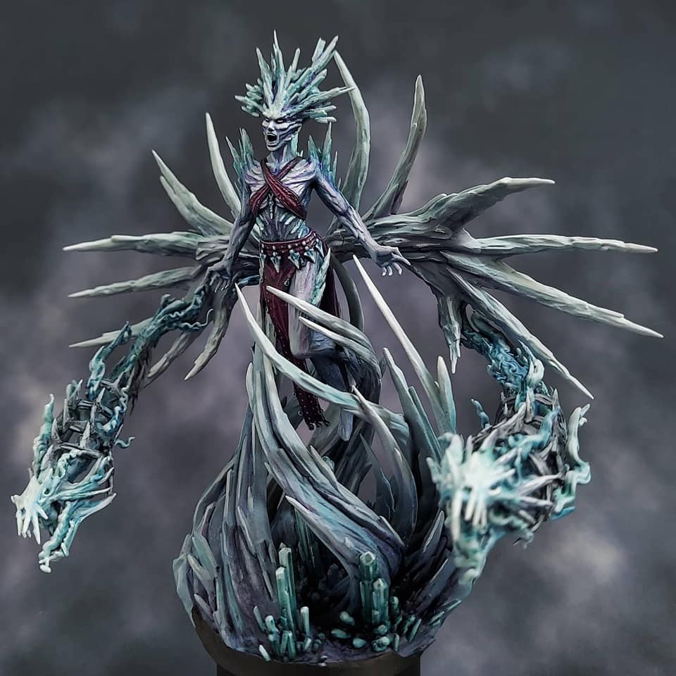 Queen of the Glacial Depths - Undead Lich Queen - by Mini Monster Mayhem- Tabletop RPG Miniature - Roleplaying 3D Printed Fantasy Mini