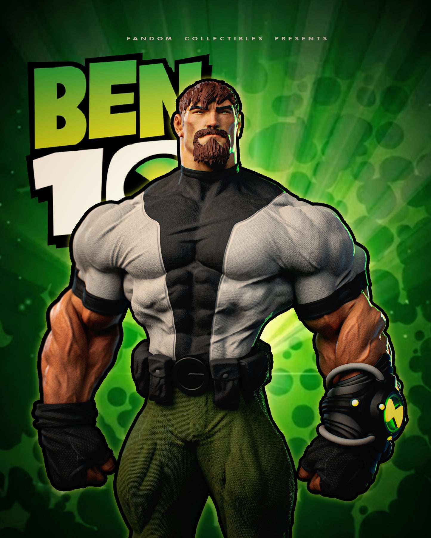 Ben 10,000 Sculpture (75mm to 500mm) - Unassembled/Unpainted/3D Print