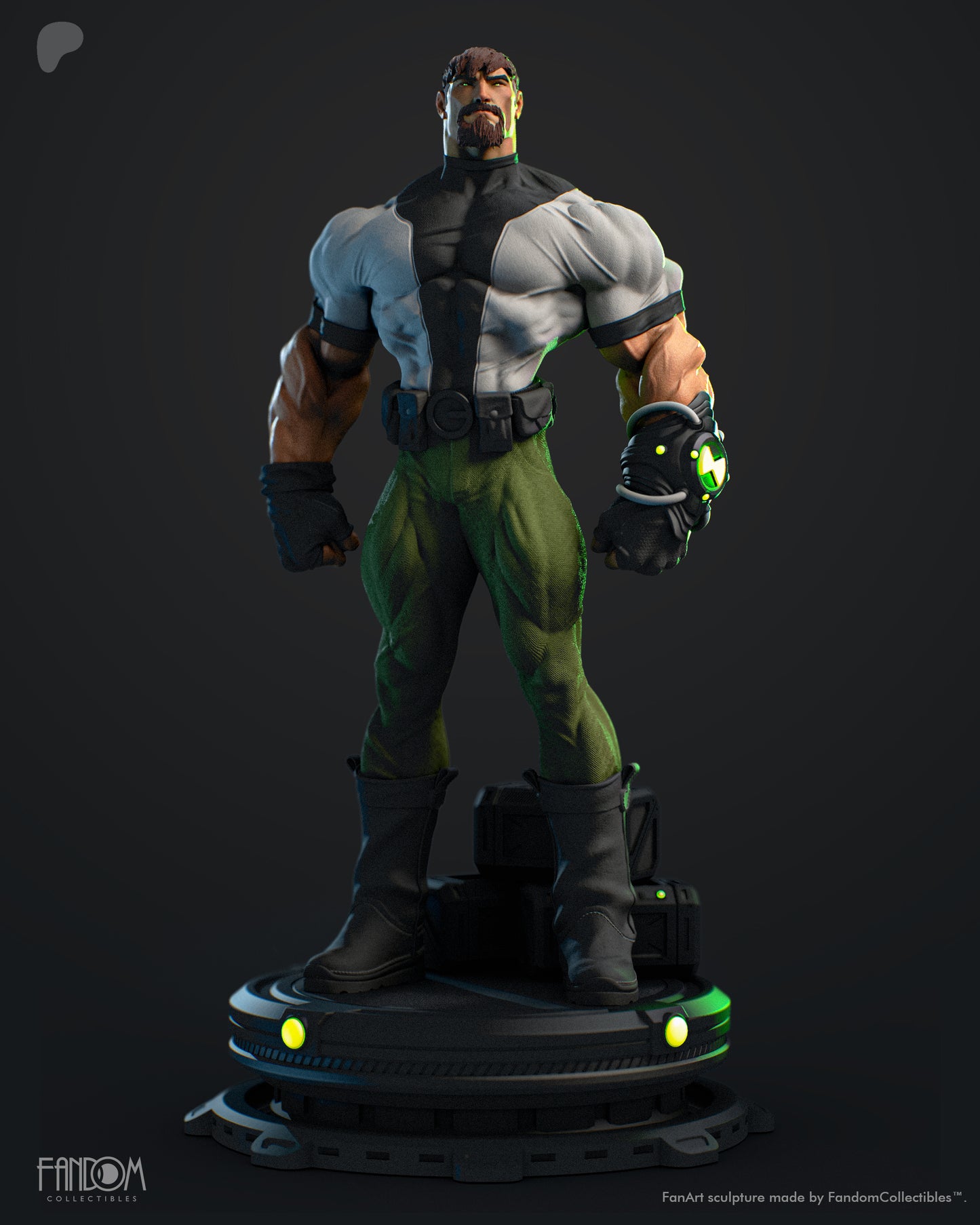 Ben 10,000 Sculpture (75mm to 500mm) - Unassembled/Unpainted/3D Print