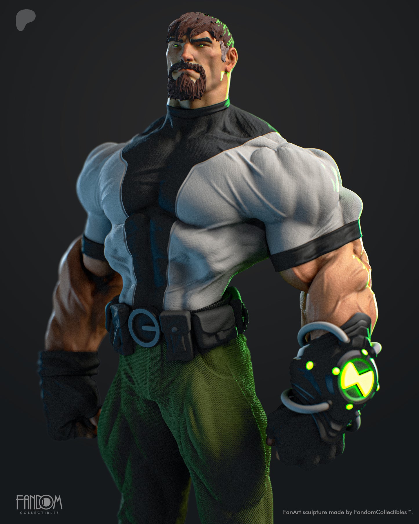 Ben 10,000 Sculpture (75mm to 500mm) - Unassembled/Unpainted/3D Print
