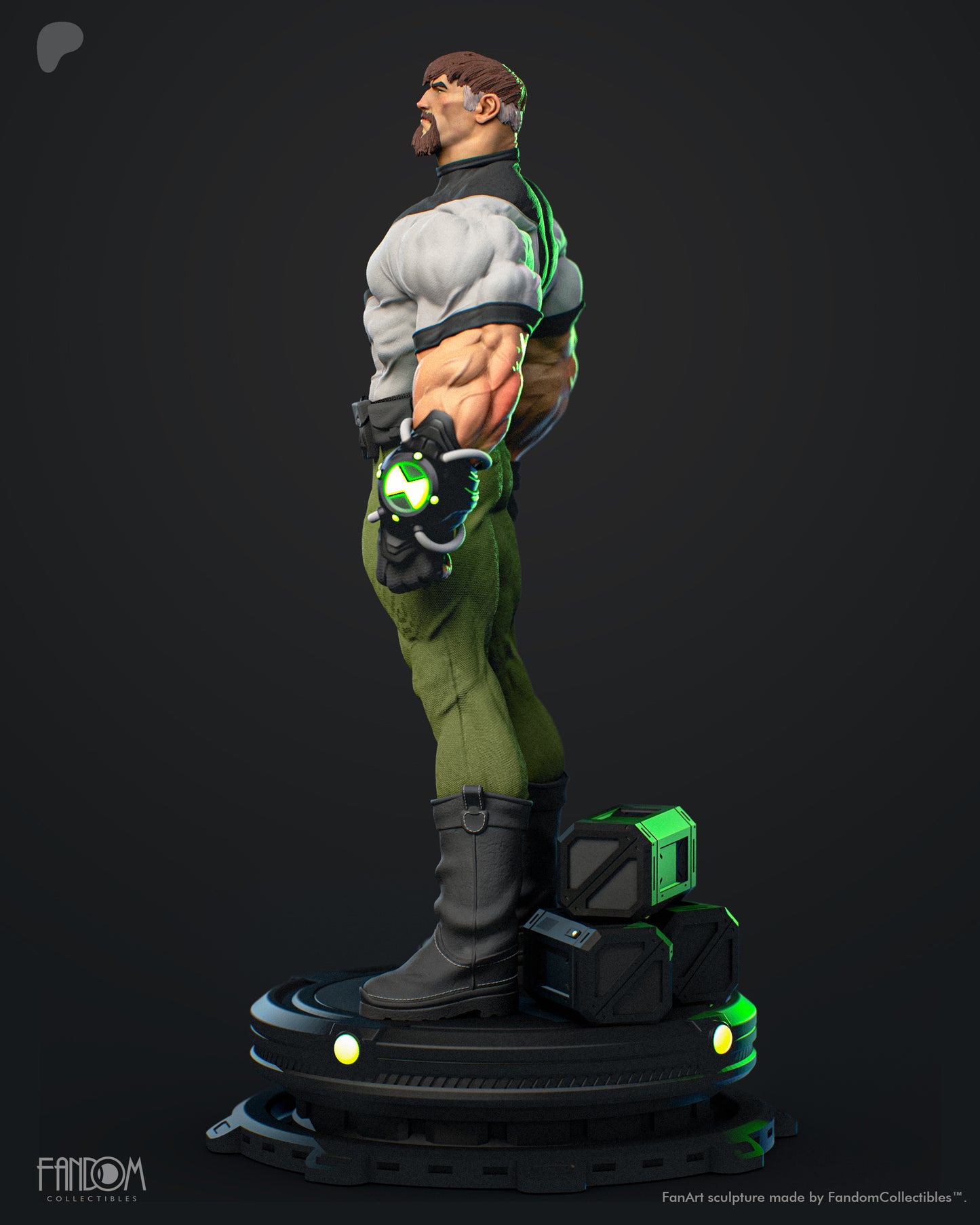 Ben 10,000 Sculpture (75mm to 500mm) - Unassembled/Unpainted/3D Print