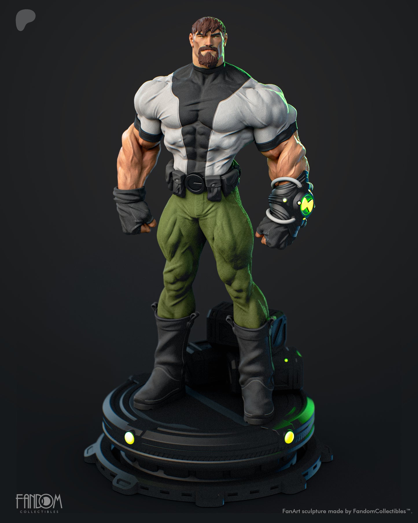 Ben 10,000 Sculpture (75mm to 500mm) - Unassembled/Unpainted/3D Print