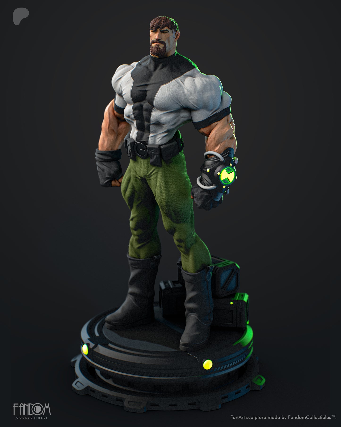 Ben 10,000 Sculpture (75mm to 500mm) - Unassembled/Unpainted/3D Print