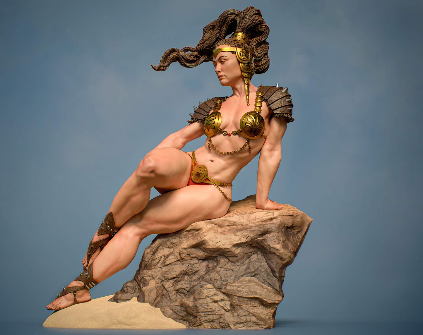 Sunshine Break Sculpture (75mm to 500mm) - Unassembled/Unpainted/3D Print