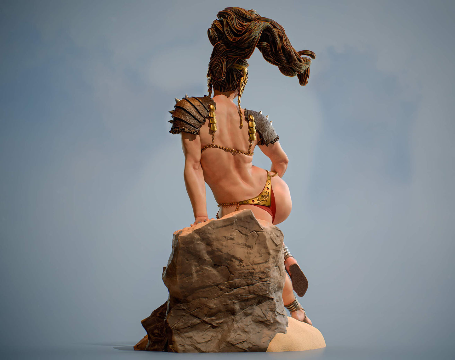 Sunshine Break Sculpture (75mm to 500mm) - Unassembled/Unpainted/3D Print