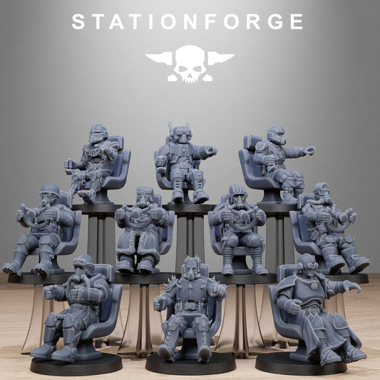 Pilot Commanders (x10) - by Station Forge - TTRPG - Wargaming - Grimdark