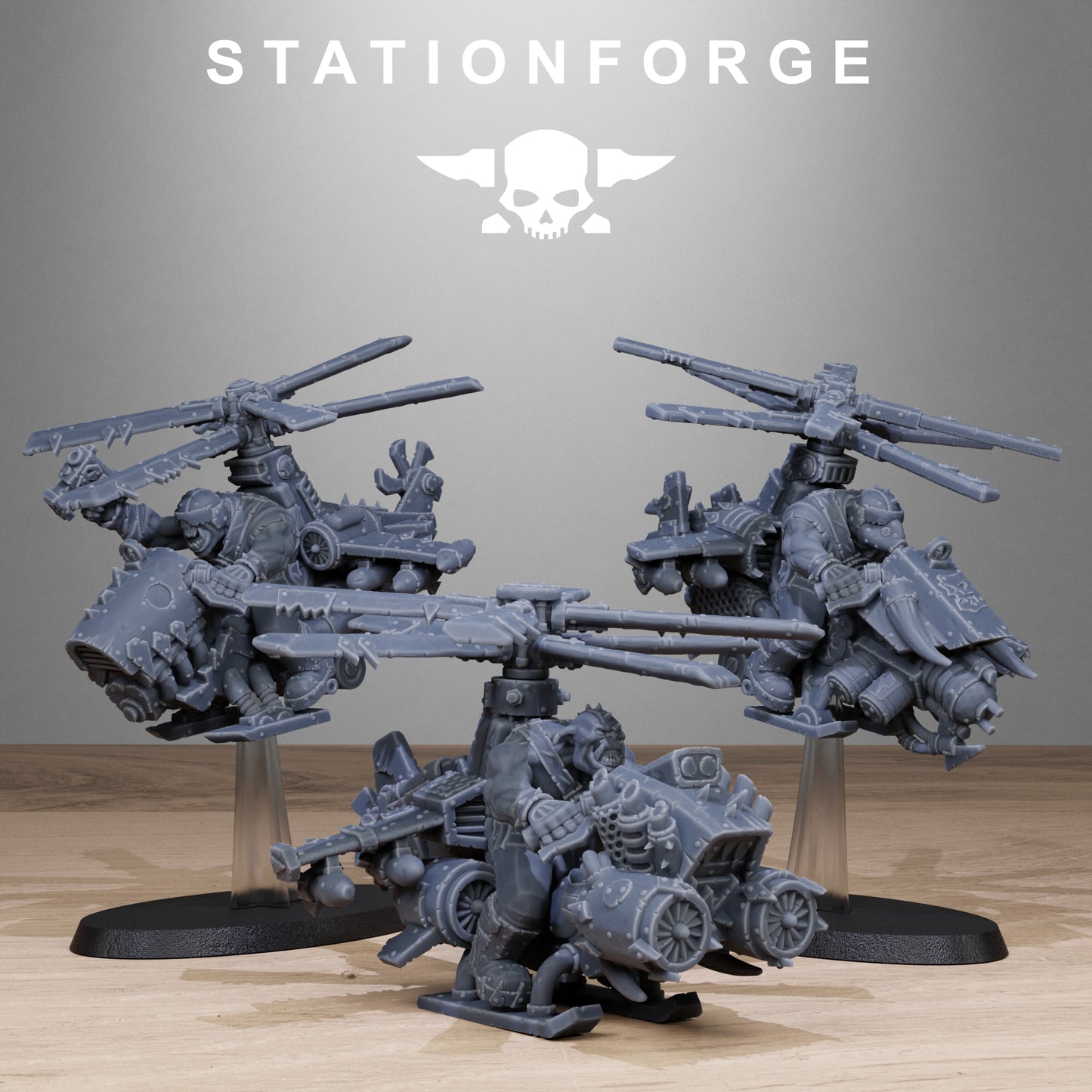Orkaz Helicopters (x3) - TTRPG - Wargaming - Grimdark