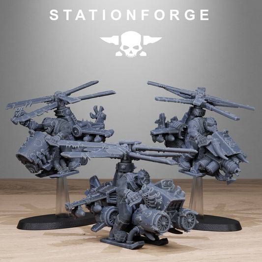 Orkaz Helicopters (x3) - TTRPG - Wargaming - Grimdark