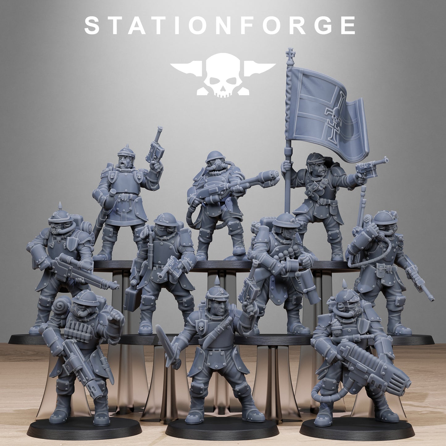 RoyalGuard Bastioners (x10) - TTRPG - Wargaming - Grimdark