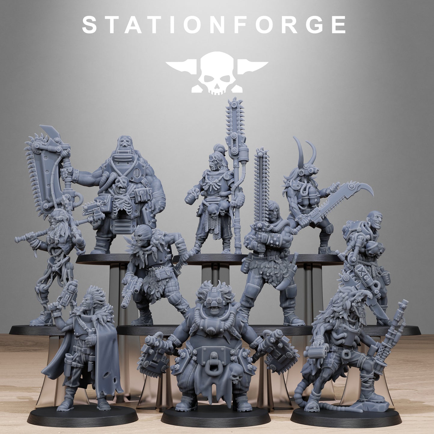 Techno Savage Barbarians (x10) - TTRPG - Wargaming - Grimdark