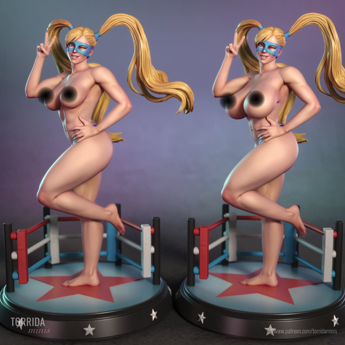 Rainbow Mika NSFW Sculpture (75mm to 500mm) - Unassembled/Unpainted/3D Print