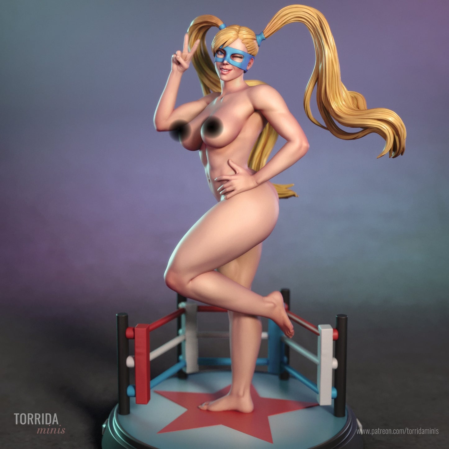 Rainbow Mika NSFW Sculpture (75mm to 500mm) - Unassembled/Unpainted/3D Print