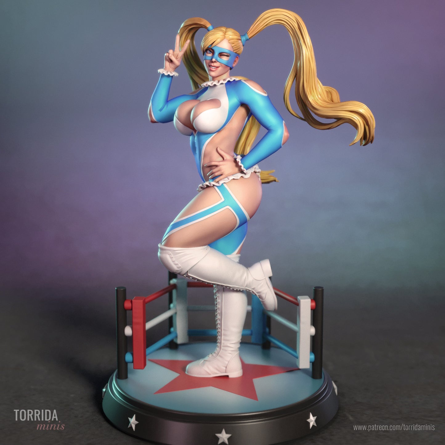 Rainbow Mika Sculpture (75mm to 500mm) - Unassembled/Unpainted/3D Print