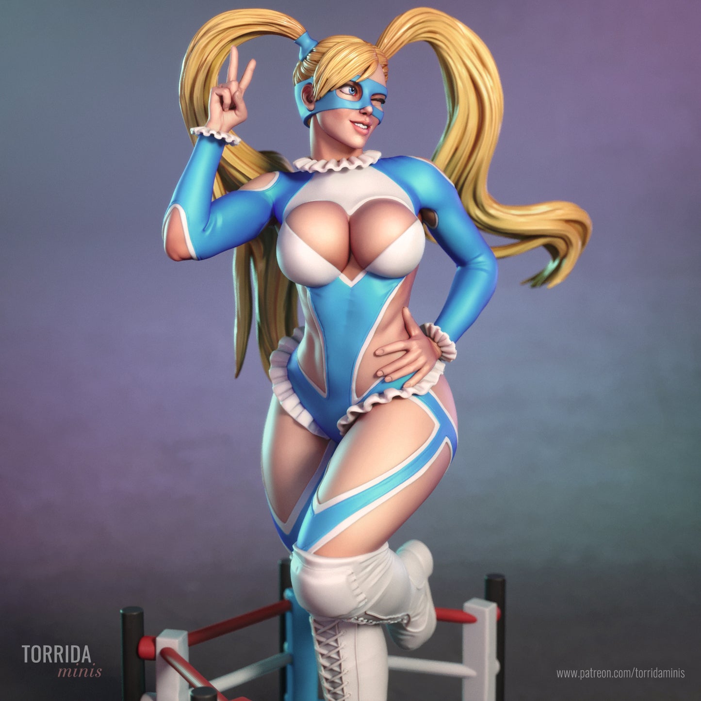 Rainbow Mika Sculpture (75mm to 500mm) - Unassembled/Unpainted/3D Print