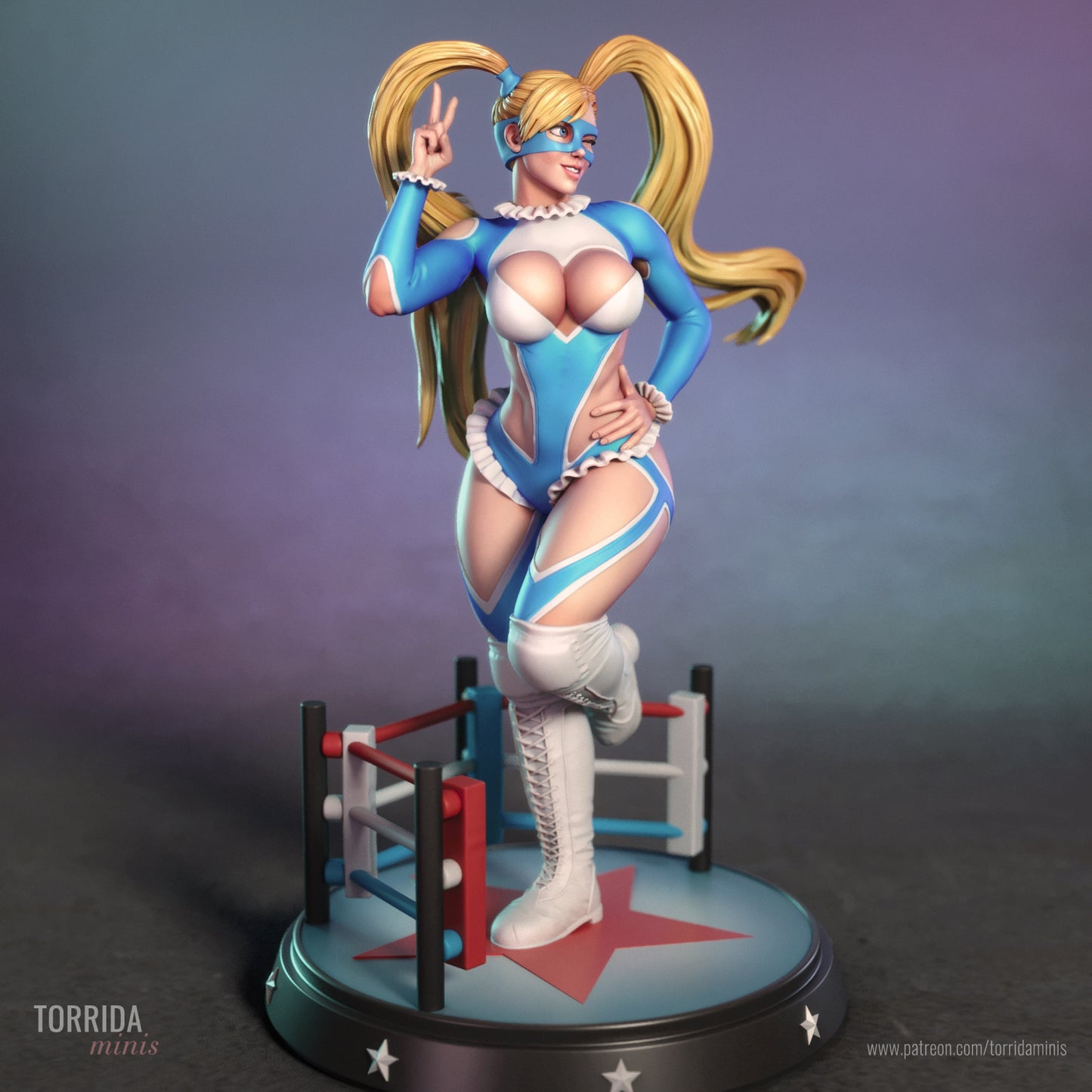 Rainbow Mika Sculpture (75mm to 500mm) - Unassembled/Unpainted/3D Print