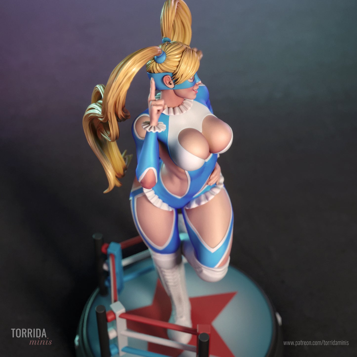 Rainbow Mika Sculpture (75mm to 500mm) - Unassembled/Unpainted/3D Print