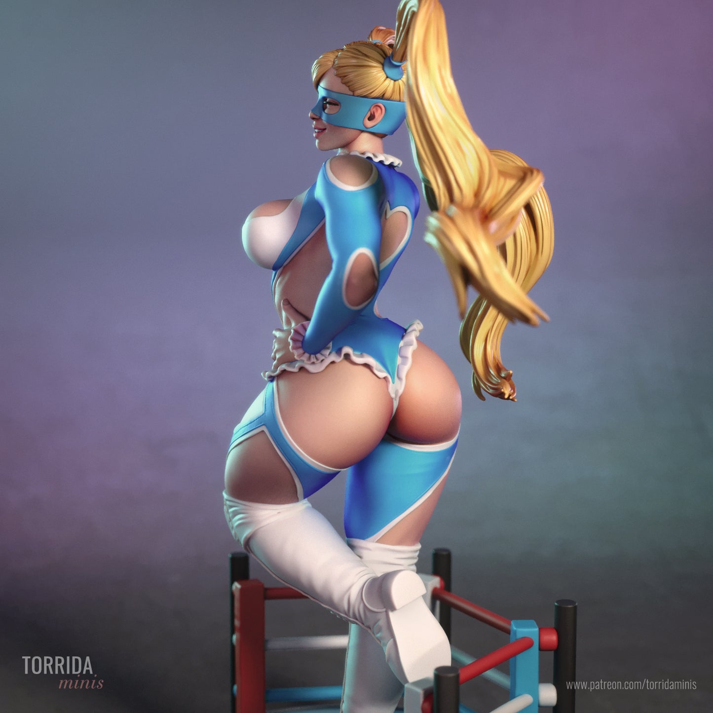 Rainbow Mika Sculpture (75mm to 500mm) - Unassembled/Unpainted/3D Print