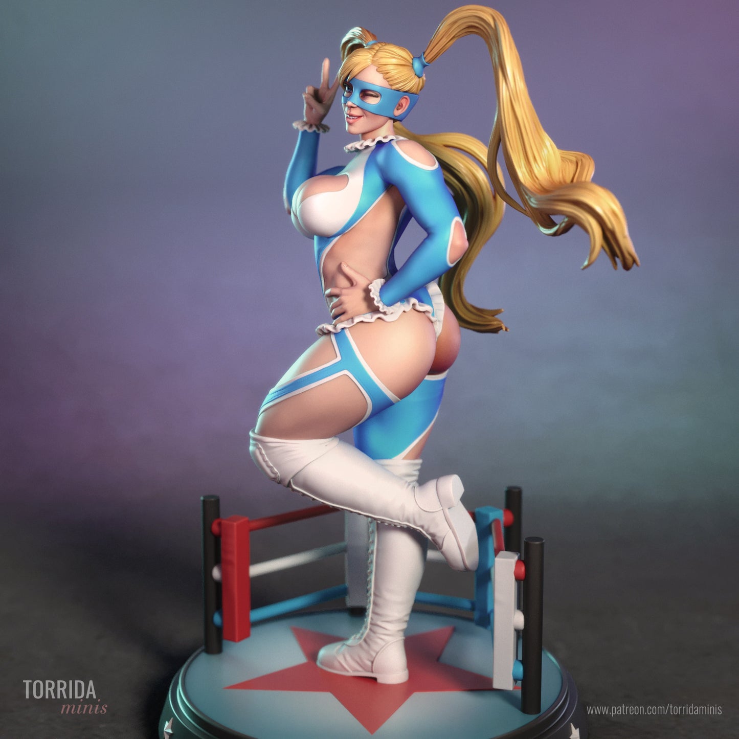 Rainbow Mika Sculpture (75mm to 500mm) - Unassembled/Unpainted/3D Print