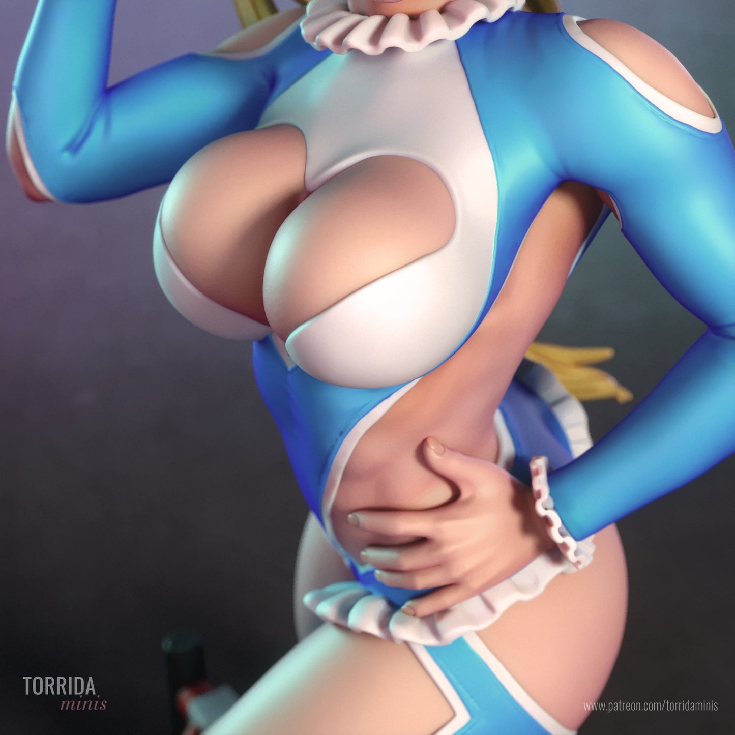 Rainbow Mika Sculpture (75mm to 500mm) - Unassembled/Unpainted/3D Print