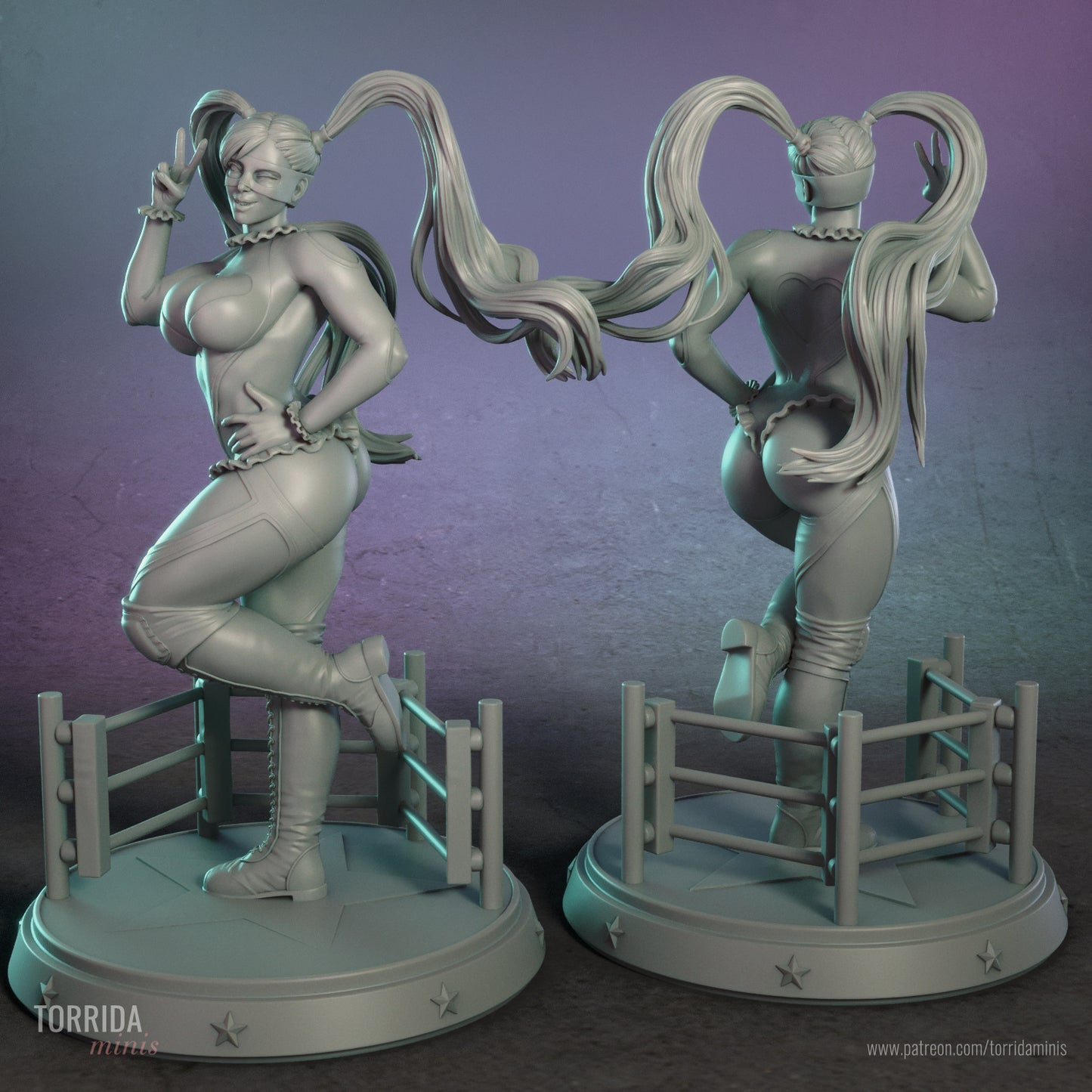 Rainbow Mika Sculpture (75mm to 500mm) - Unassembled/Unpainted/3D Print