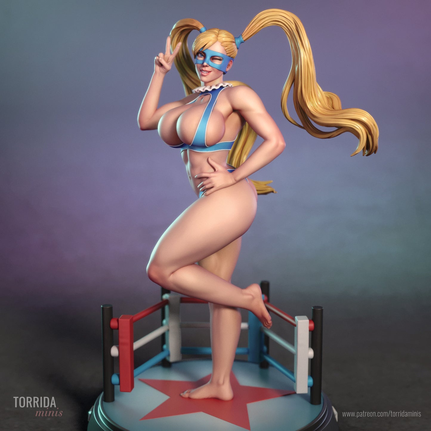 Rainbow Mika Sculpture (75mm to 500mm) - Unassembled/Unpainted/3D Print