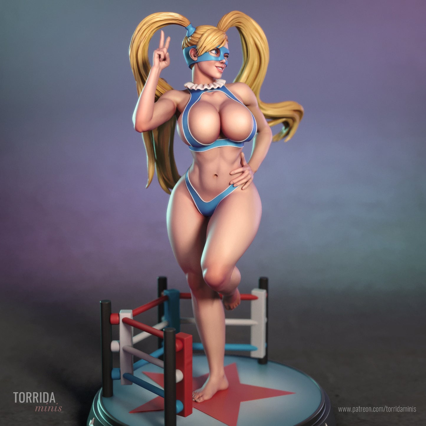 Rainbow Mika Sculpture (75mm to 500mm) - Unassembled/Unpainted/3D Print